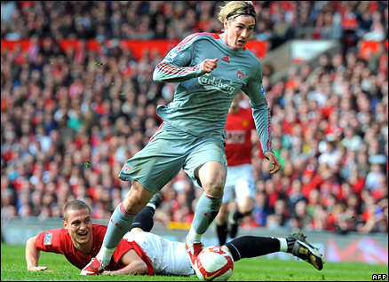 Fernando Torres and Nemanja Vidic 