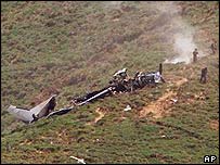 Avião acidentado na selva