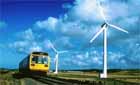 Wind farm and train