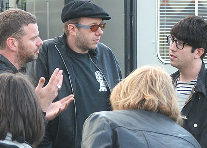 Backstage at the festival