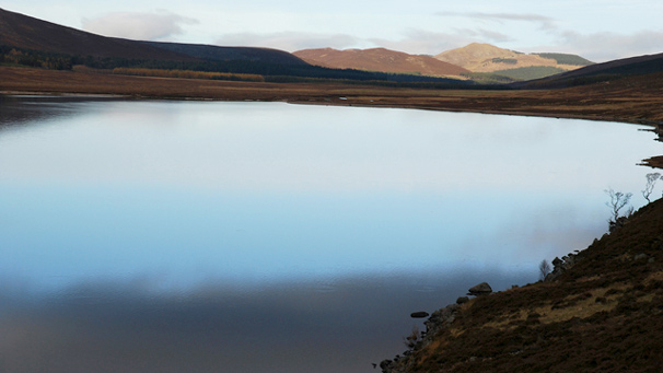 Loch Muick in flat calm conditions
