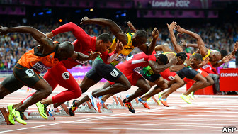 Usain Bolt en la salida