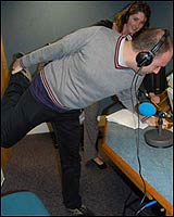 Drew Savage stretches his radio muscles