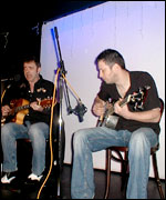 Vince Lee (L) and Al Wallis bring the blues