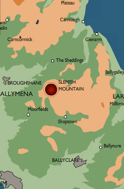 Slemish Mountain map
