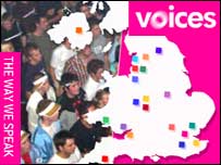 Voices - map of Britain