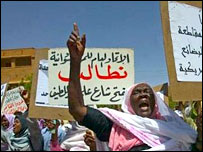 Hartum'daki göstericiler
