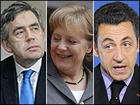 رهبران فرانسه، آلمان و بریتانیا