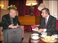 حامد کرزی در گفتگو با ظاهر طنين