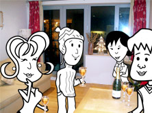 In the flat on New Year's Eve