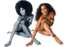 Image: Marsha Hunt pictured in the 60's and today