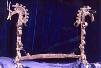 Iron fire dog, Capel Garmon