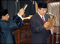 O novo presidente da Indonésia, Susilo Bambang Yudhoyono