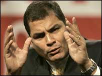O presidente do Equador, Rafael Correa (arquivo)