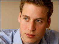 O príncipe William, filho do príncipe Charles