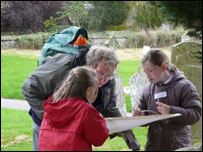 Members of the Wildlife Watch Group at work