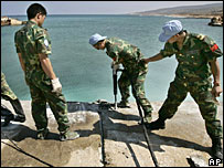 Soldado de paz da China no Líbano