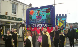 Banner made by local school children