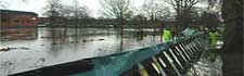 Flood defences in Hylton Road Worcester