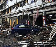 Earthquake damage close to the epicentre