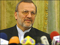 ایرانی وزیر خارجہ منوچہر متقی 