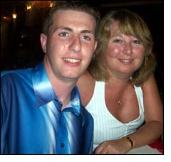 Image: Peter Burkin, and his mum Linda