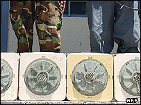 مین های کشف شده در هرات که گفته می شود ساخت ایران است