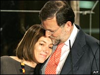 Mariano Rajoy with his wife Elvira Fernandez Balboa