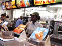 伦敦一家麦当劳餐厅