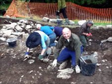 Chris Jackson on an archaeological dig in Northumberland