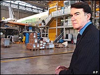 AB temsilcisi Mandelson bir Airbus fabrikasında