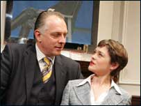 Rik Mayall and Helen Baker