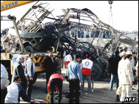 اتوبوس منفجر شده 