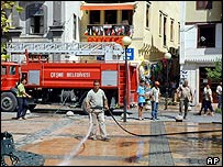 Çeşme Meydanı'nda itfaiye aracı