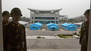 板门店的朝鲜士兵
