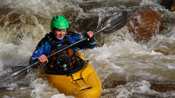 The concentration shows on this competitor's face.
