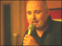 Tim Craven perfoming in Crewe