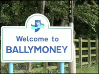 Welcome to Ballymoney sign