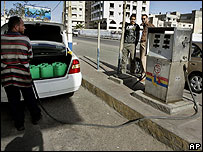 پمپ بنزین در نوار غزه