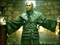 Châu Nhuận Phát với một cảnh trong phim 'Cướp biển vùng Caribbe' phần ba