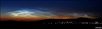 Nuvens Noctilucentes Photo: Nasa