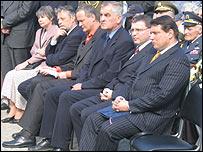 František Bublan, Cyril Svoboda, Lubomír Zaorálek, Jiří Paroubek (16/05/2005)