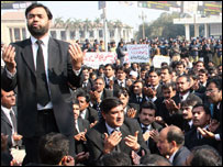 لاہور میں وکلا کا احتجاج