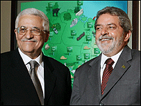 Luiz Inácio Lula da Silva (dir) e Mahmoud Abbas (Foto: Ricardo Stuckert/PR)