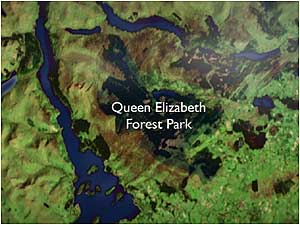 Queen Elizabeth Forest map