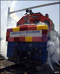 Bắc và Nam Hàn đã chạy thử tàu liên vận hồi tháng Năm 2007