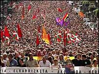 Madrid'de ETA karşıtı bir gösteri