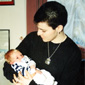 Andrea and her baby cousin Aaron, 1991