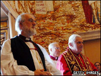 پاپ بندیکت شانزدهم، رهبر کلیسای کاتولیک و سر اسقف کانتربری