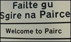 Welcome to Pairc sign